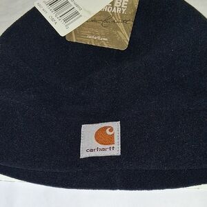 Carhartt Navy Beanie with Logo Patch